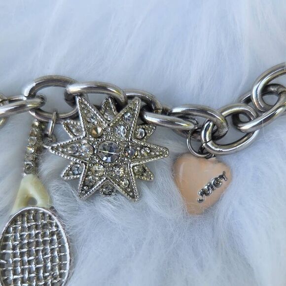 Juicy Couture Y2K Silvertone Vintage Charm Bracelet - Picture 7 of 8